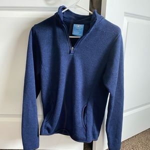 CHARLES RIVER NAVY QUARTER ZIP SWEATER